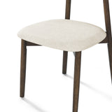 Chaise de salle à manger Landon – Noyer et ivoire chiné
