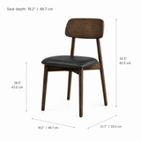 Landon Dining Chair - Walnut and Black