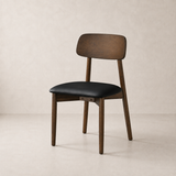 Landon Dining Chair - Walnut and Black