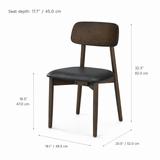 Landon Dining Chair - Walnut and Black