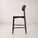 Landon Counter Stool - Walnut and Heathered Ivory