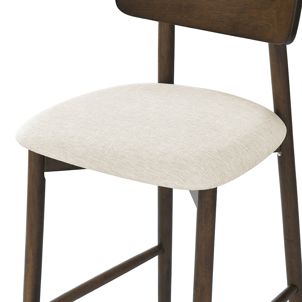 Landon Counter Stool - Walnut and Heathered Ivory