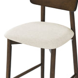 Landon Counter Stool - Walnut and Heathered Ivory