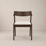 Victoria Dining Chair - Walnut and Heathered Ivory