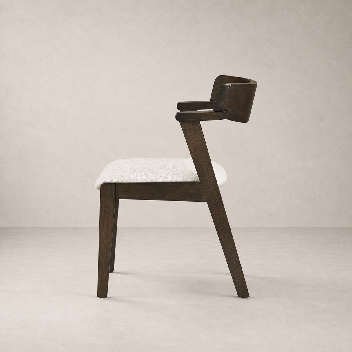 Victoria Dining Chair - Walnut and Heathered Ivory