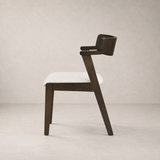 Victoria Dining Chair - Walnut and Heathered Ivory