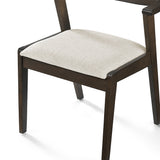 Victoria Dining Chair - Walnut and Heathered Ivory