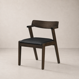 Chaise de salle à manger Victoria – Noyer et noir