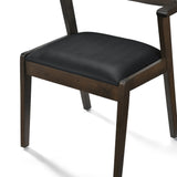 Chaise de salle à manger Victoria – Noyer et noir