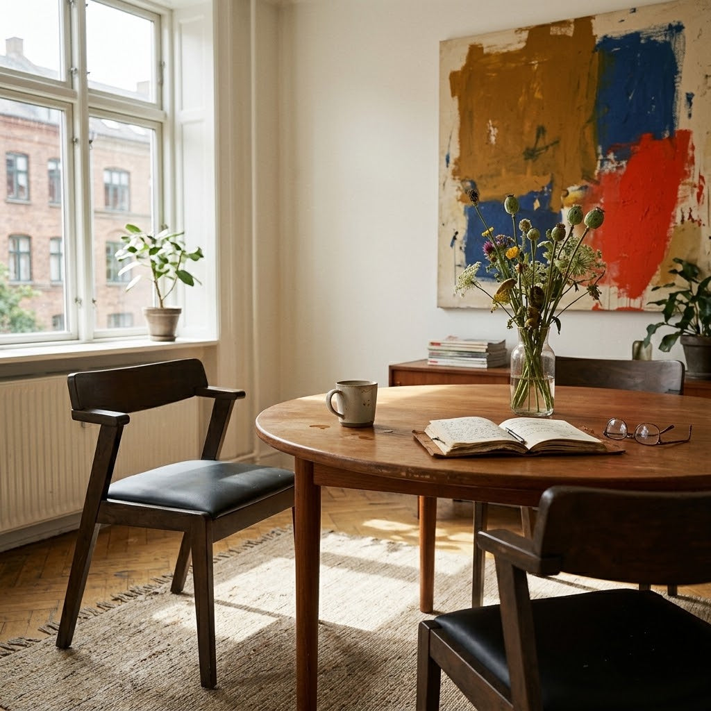 Chaise de salle à manger Victoria – Noyer et noir