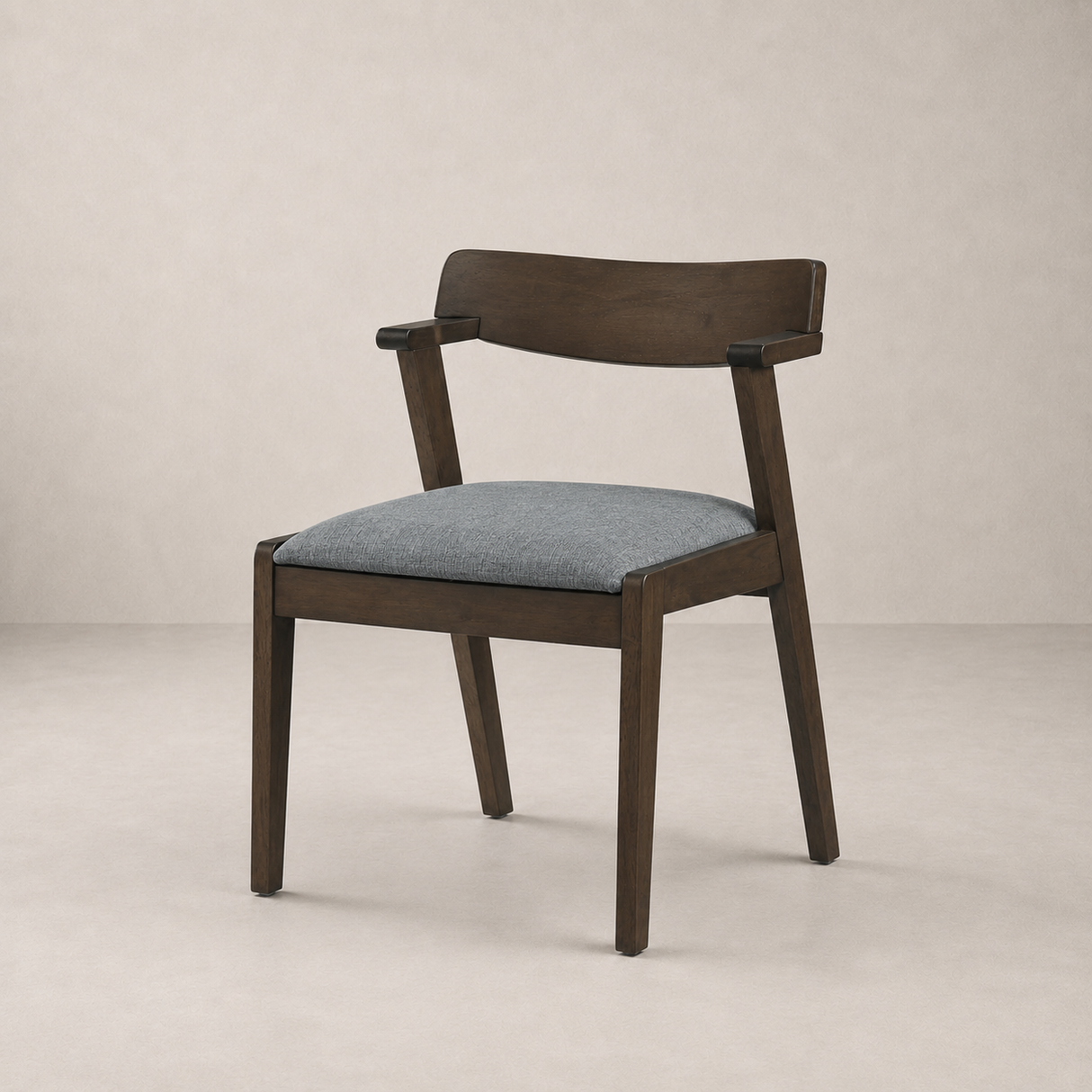 Victoria Dining Chair - Walnut and Textured Slate Grey