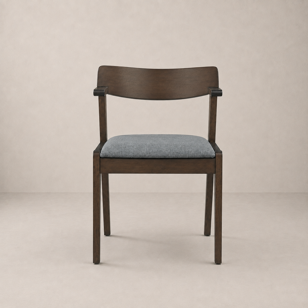 Victoria Dining Chair - Walnut and Textured Slate Grey