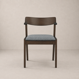 Victoria Dining Chair - Walnut and Textured Slate Grey