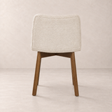 Charlotte Solid Wood Dining Chair - Smoked Oak and Heathered Ivory