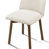 Charlotte Solid Wood Dining Chair - Smoked Oak and Heathered Ivory