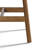 Charlotte Solid Wood Counter Stool - Smoked Oak and Ivory