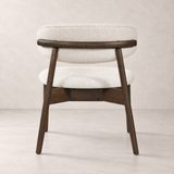 Blush Solid Wood Lounge Chair – Walnut and Heathered Ivory