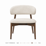 Blush Solid Wood Lounge Chair – Walnut and Heathered Ivory