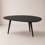 Table basse en bois massif Petal - Noir