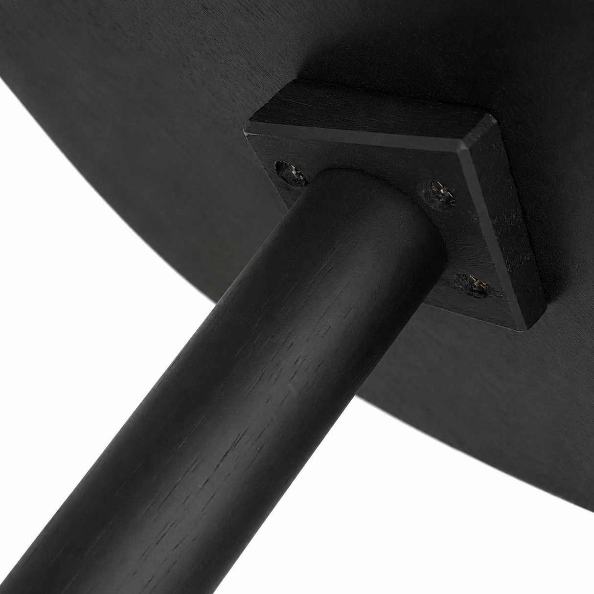 Table basse en bois massif Petal - Noir