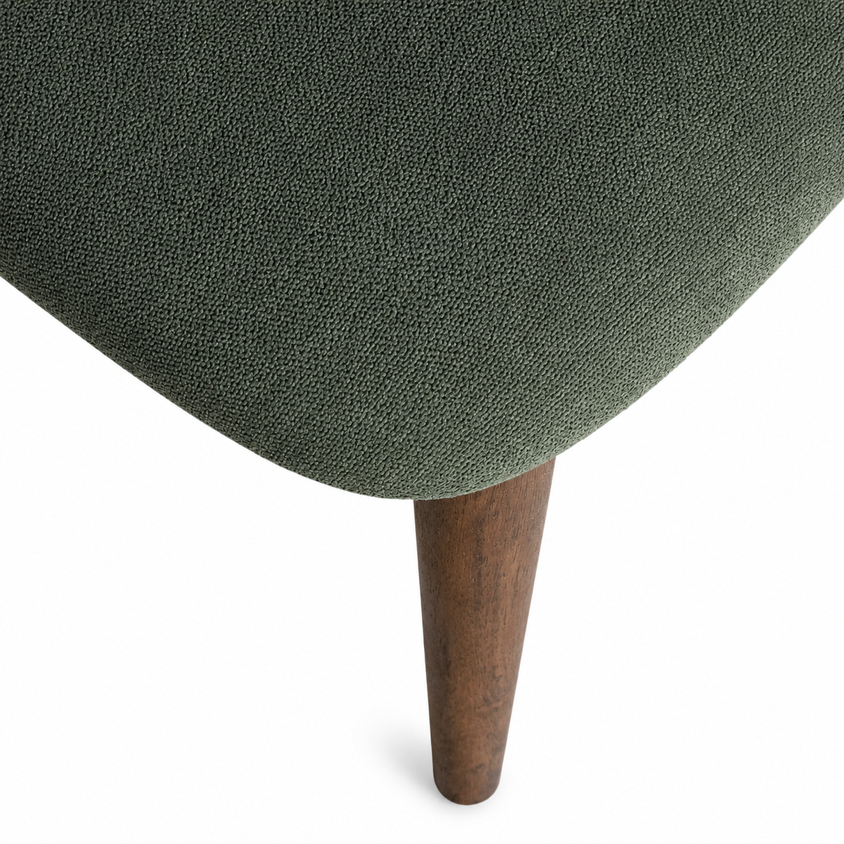 Blush Solid Wood Dining Chair - Walnut and Moss Green