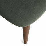 Blush Solid Wood Dining Chair - Walnut and Moss Green