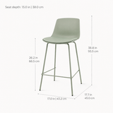 Tabouret de comptoir Agata – Vert nordique