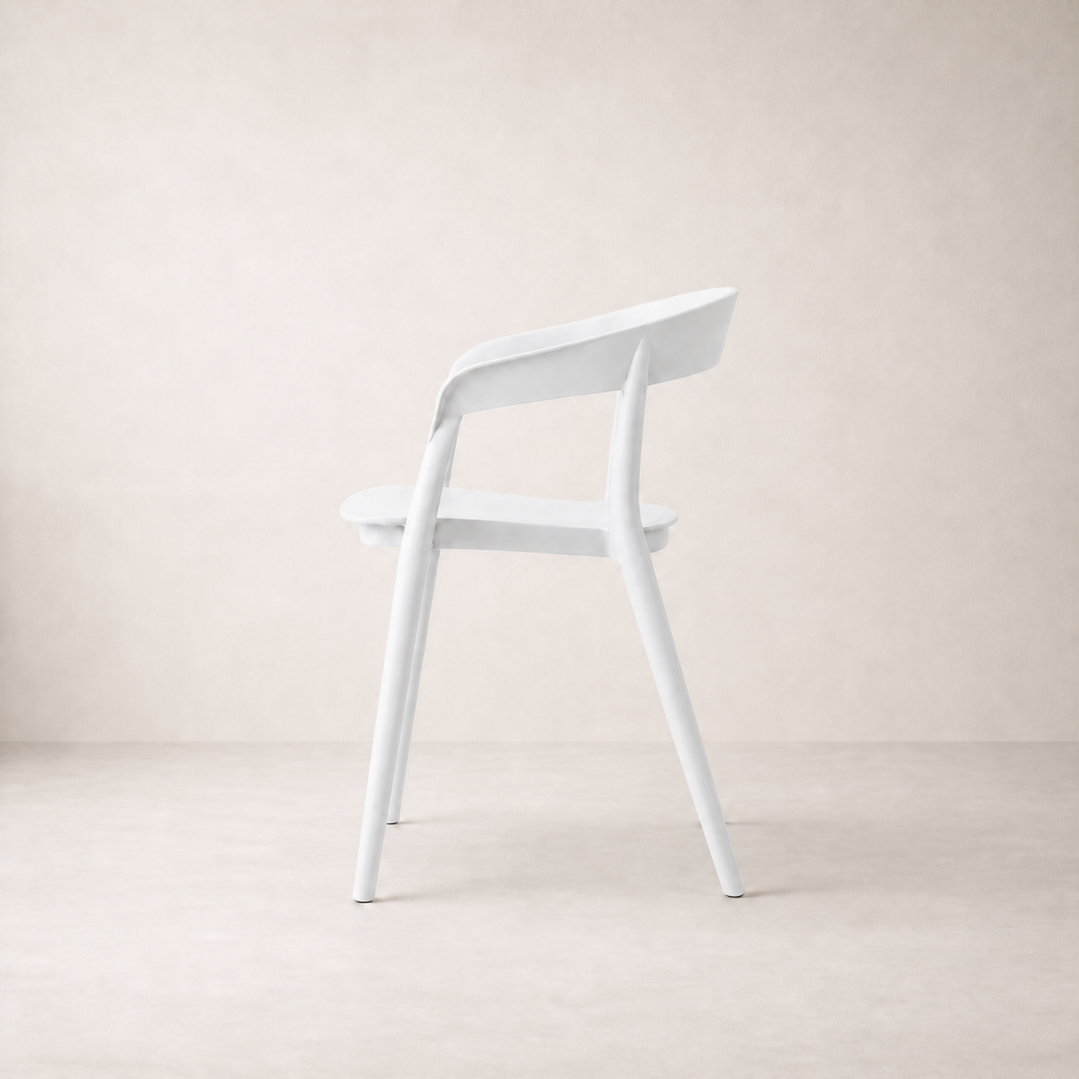 Ridge Stackable Dining Armchair - Nordic White