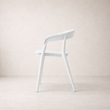 Ridge Stackable Dining Armchair - Nordic White