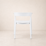 Ridge Stackable Dining Armchair - Nordic White