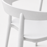 Ridge Stackable Dining Armchair - Nordic White