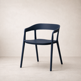 Ridge Stackable Dining Armchair - Midnight Blue