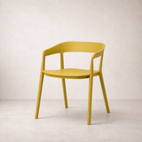 Ridge Stackable Dining Armchair - Ochre Yellow