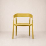 Ridge Stackable Dining Armchair - Ochre Yellow