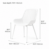 Chaise de salle à manger Pearl – Blanc nordique