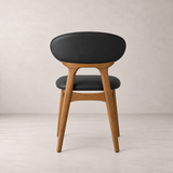 Samantha Solid Wood Dining Chair - Smoked Oak and Black