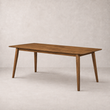 Oslo 66" Linear Edge Solid Wood Dining Table - Smoked Oak