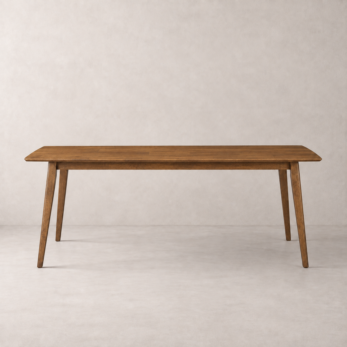 Oslo 78.7" Linear Edge Solid Wood Dining Table - Smoked Oak