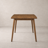 Oslo 66" Linear Edge Solid Wood Dining Table - Smoked Oak