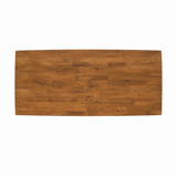 Oslo 66" Linear Edge Solid Wood Dining Table - Smoked Oak