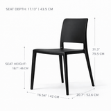 Pamela Stackable Dining Chair - Black
