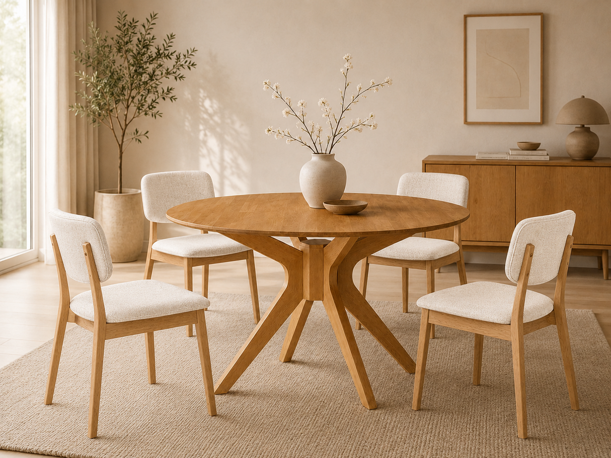 Paris 47.2" Solid Wood Dining Table - Natural