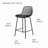 Pearl Counter Stool - Black