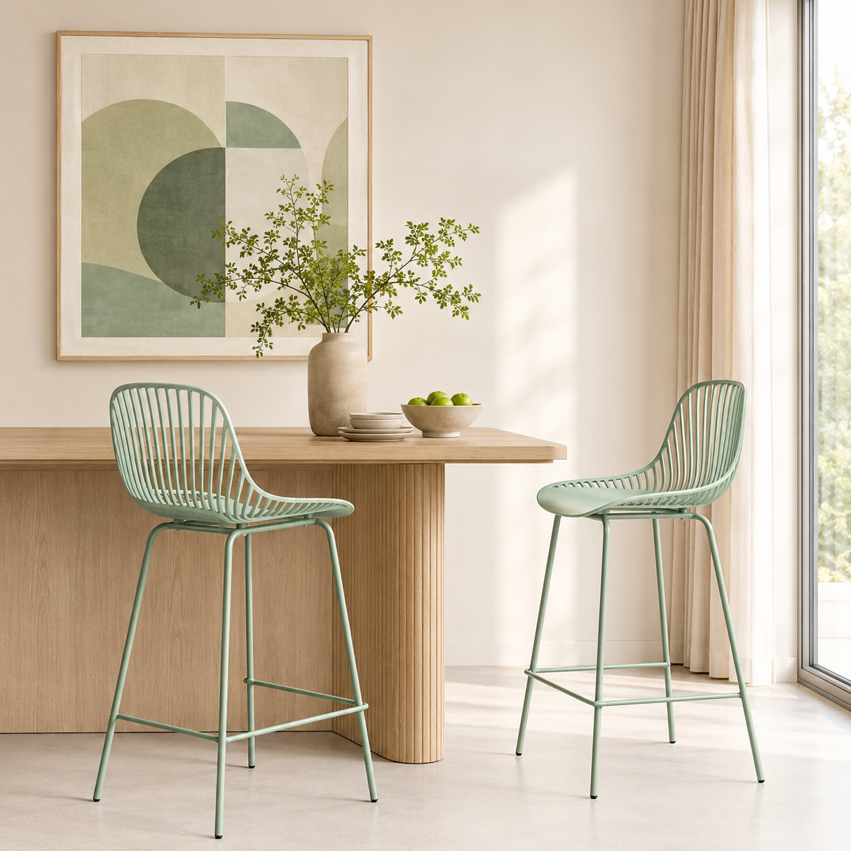 Pearl Counter Stool - Nordic Green