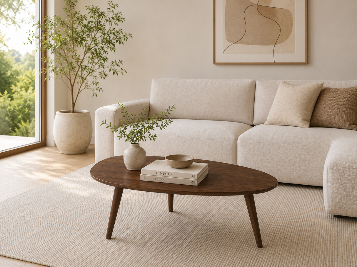 Petal 40” Coffee Table – Rich Walnut