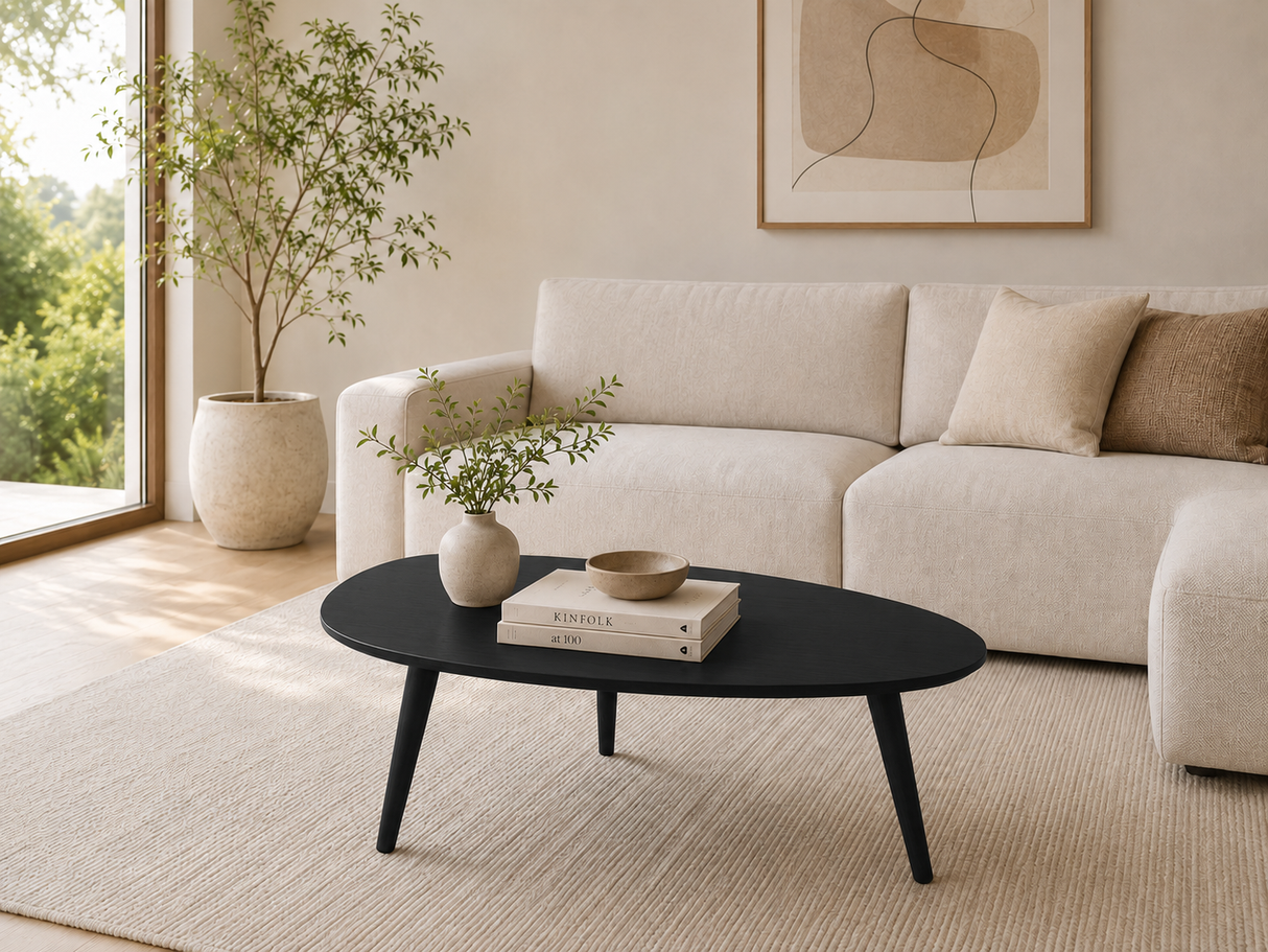 Petal 40” Coffee Table – Black