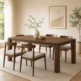 Vienna 71" Solid Wood Dining Table - Walnut