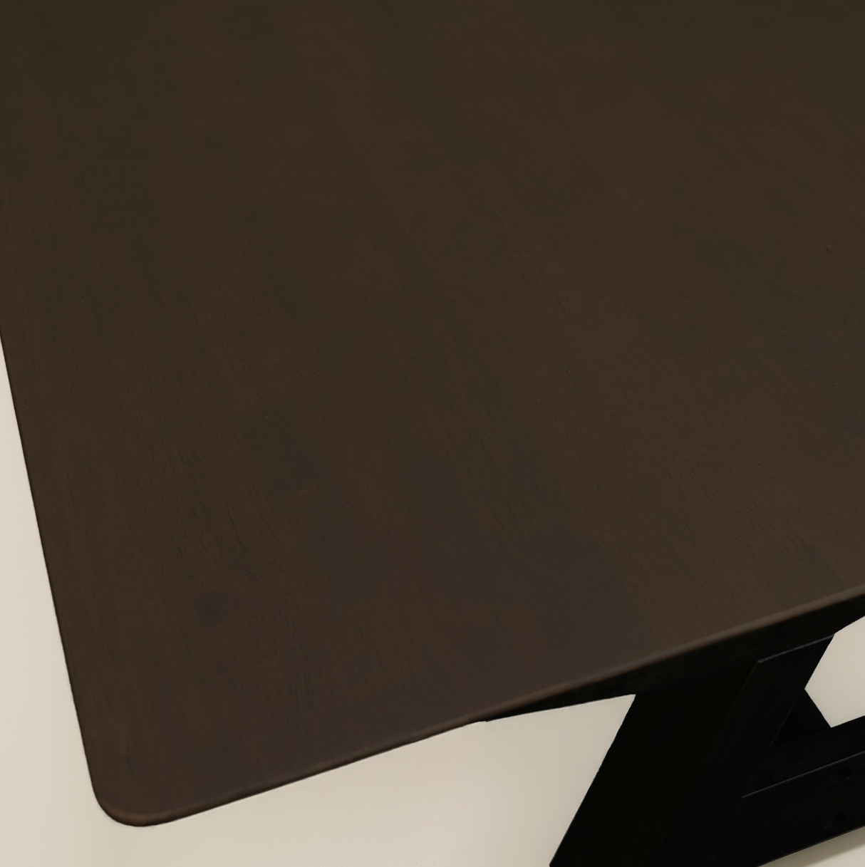 TOKYO Solid Wood Dining Table, Walnut/Black, 180cm