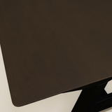 TOKYO Solid Wood Dining Table, Walnut/Black, 180cm