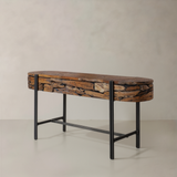 STRATA Solid Teak Console, Natural, 140cm